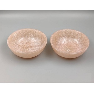 Tazón de Resina Hecho a Mano de Alta Calidad para Servir Aperitivos y Postres, Tazón de Frutas de Diseño Novedoso, Decoración de Mesa, Vajilla para Fiestas, Textura de Mármol - Product Image 1