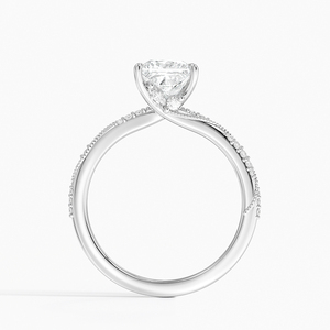 Anillo BOJ 0150 con Corte Princesa, Plata 925, Engaste de Puntas para Alivio de Migrañas, Anillo Solitario de Diamante de 2ct, Color D, VVS1, Moissanita GRA, Precio Bajo - Product Image 3