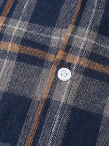Camisa a Cuadros Premium para Hombre, Estilo Casual, Manga Larga, Mezcla de Algodón Twill, Moda Urbana, OEM, ODM, Logotipo Personalizado - Product Image 4