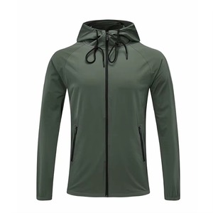 Spandex/Polyester Quick Dry Summer Outdoor Indoor Sports <b>Jacket</b> Drawstring Zipper Pocket Hooded Windbreaker Digital Sweatshirt - Product Image 2