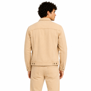 Chaqueta vaquera informal para hombre con tela resistente, ajuste cómodo y estilo clásico, lo que la convierte en una prenda versátil OEM - Product Image 3