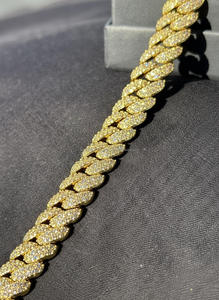 Pulsera de Eslabones Cubanos de Plata de Ley 925 con Incrustaciones de Moissanita de Vana Jewels, Estilo Hip Hop, para Mujer, para Fiestas, Bodas, Compromisos, Aniversarios - Product Image 3