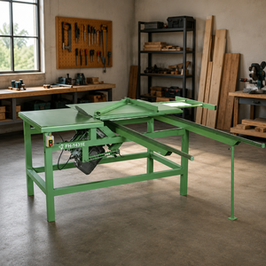 Sierra de Mesa Deslizante Multifuncional con Eje Inclinable para Cortar Madera - Product Image 1