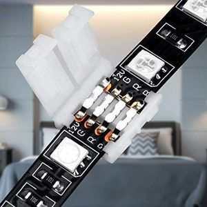 Confezione da 10 Connettori per Strisce LED RGB a 4 Pin, 10mm, Senza Fili, Senza Giunture, Adattatore Terminale Senza Saldatura - Product Image 4