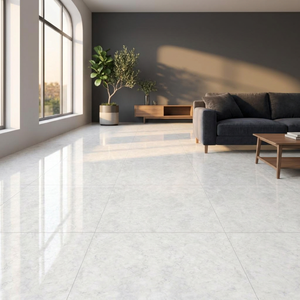 Cloud Bianco 1000x1000mm, Baldosas de Porcelana con Diseño de Mármol Mate, Resistentes a los Ácidos, Antibacterianas, Antideslizantes, de Cerámica de Diseño - Product Image 6