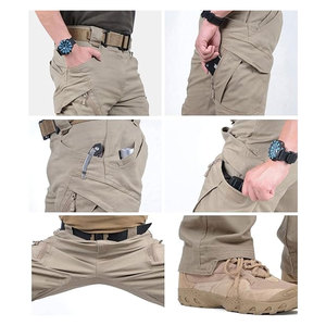 กางเกงคาร์โก้สำหรับผู้ชาย ทนทาน ใช้งานได้หลากหลาย และสวมใส่สบาย เหมาะสำหรับกิจกรรมกลางแจ้ง มีกระเป๋าหลายช่องสำหรับการเดินป่าและการผจญภัย - Product Image 5