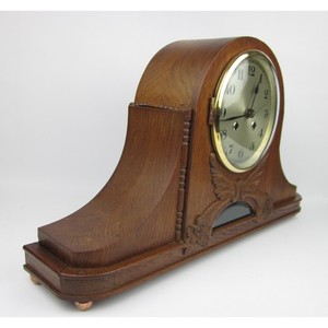 Horloge de bureau en bois écologique, style traditionnel et moderne, mouvement à quartz, affichage à aiguilles, sonnerie silencieuse toutes heures, décorative - Product Image 2