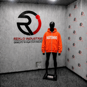 Custom Orange Oversized Zip Up Hoodie Men Streetwear <b>White</b> Graphic Print Drop Shoulder Full Zipper Hooded <b>Sweatshirt</b> Casual Wear - Product Image 3