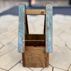 Fournitures de jardin artisanales, décoration intérieure, pots de fleurs / plantes avec design maison, bois de bateau recyclé, couleur originale, vente en gros - Product Image 5