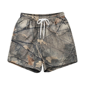 Shorts Cargo Camouflage Homme Personnalisés de Haute Qualité pour l'Été, en Tissu Peigné, Taille Élastique, Respirants, Infroissables, Écologiques et Séchage Rapide - Product Image 1