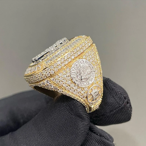 Anillo de Campeonato de Béisbol de Boston, Campeones del Mundo, Joyería Hip Hop, Anillo de Oro con Incrustaciones de Diamantes Baguette - Product Image 4