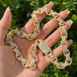 Pass Tester VVS Moissanite 925 Silver Rhodium Plated Brilliant Cut Hiphop Iced Miami Cuban Link Unisex Party <b>Necklace</b> <b>Chain</b> - Product Image 5