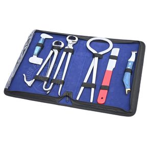 Paquete Duradero para el Cuidado de Pezuñas de Herrador con 12 Pinzas para Pezuñas, Pinza para Clavículas, Medidor de Dolor, Pulidor, Pinza para Pezuñas de Potro y Cuchillos Rectos para Recortar Pezuñas - Product Image 1