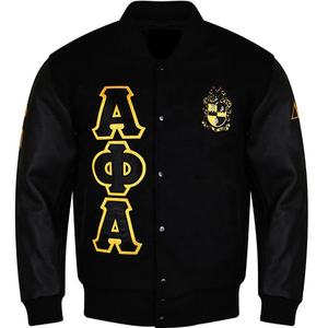 Nouvelles vestes universitaires en laine pour hommes, style vintage, avec logo brodé personnalisé, rembourrage en polyester - Product Image 4