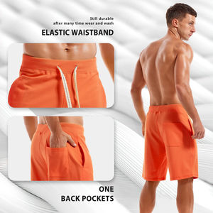 Shorts en molleton bouclé personnalisés en gros, shorts streetwear délavés pour les marques streetwear américaines - Product Image 6
