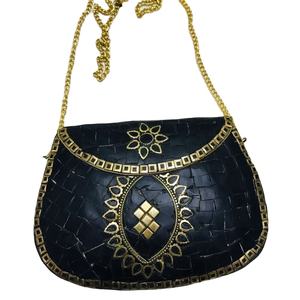 Handcrafted Metal Mosaic Evening Clutch <b>Bag</b> Stylish Bridal Purse <b>for</b> <b>Weddings</b> Ladies Craftstages International Multi-Colour - Product Image 1