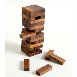 Jeu de Tour Géante Personnalisée en Bois Bicolore – Blocs Empilables Géants pour Jardin, Jeux de Plein Air, Fêtes Familiales – Ensemble de Jeu de Tour en Bois - Product Image 4