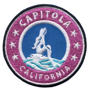 แผ่นปักลายรีดติดเสื้อ ลายปัก ตราปัก แผ่นปักผ้าแคนวาส ลายเงือก สีชมพู สีฟ้า สำหรับผู้ชายหรือผู้หญิง - Product Image 1