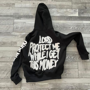 Rhinestone <b>zip</b> <b>up</b> hoodie streetwear cotton fleece oversized full <b>zip</b> hoodie unisex crystal design - Product Image 4