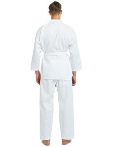 ชุดเทควันโดออกแบบเองได้ ผ้าโพลีคอตตอน ระบายอากาศได้ดี น้ำหนักเบา ทนทาน ชุดฝึกซ้อม คอวี สำหรับผู้ชายและผู้หญิง - Product Image 2