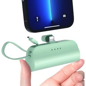 Banco de Energía Portátil de 5000mAh con Doble Salida y Cable Tipo-C e IOS Integrado, Tamaño Compacto, Compatible con IOS y Teléfonos Samsung - Product Image 3