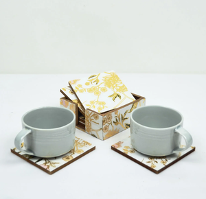 แผ่นรองแก้วทำมือจาก MDF อุปกรณ์เสริมสำหรับชา กาแฟ แผ่นรองจาน ป้องกันโต๊ะ ราคาขายส่ง - Product Image 3