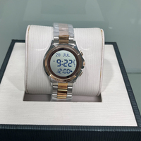 Montre Azan Alsalah ALFA : Horloge de Prière Islamique avec Date Hégirienne, Makkah, Hégira, Umrah, Cadeau Ramadan, Double Fuseau Horaire