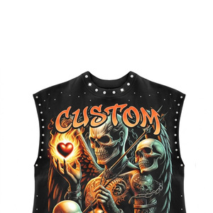 Camiseta sin mangas Glory Custom con pedrería, estilo vintage moderno, para unisex, cómoda para uso urbano y casual. - Product Image 3