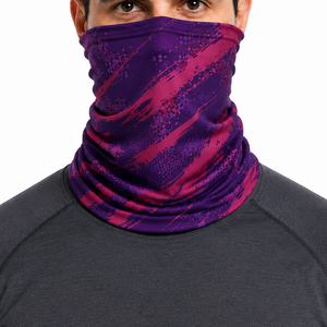 Adjustable Purple Pink Neck Gaiter Breathable Face Mask <b>Balaclava</b> Headwear for Outdoor Sports Unisex Adults - Product Image 1