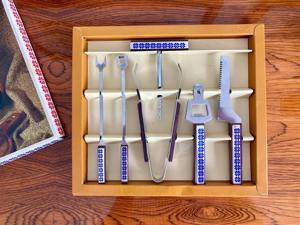 Juego de herramientas de bar de diseño azul, elegantes accesorios para cócteles, perfectos para regalar, para la organización de eventos y la configuración de bares en el hogar, procedentes de la India. - Product Image 6