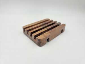 Eco-Friendly Rectangular Wooden Soap Dishes - Product Image 2