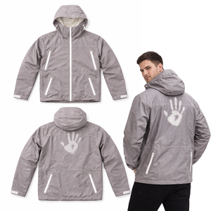 เสื้อแจ็คเก็ตกันลมกันน้ำสำหรับผู้ชาย แบบมีฮู้ด ผลิตจากผ้าไนลอนเปลี่ยนสีตามอุณหภูมิ  สำหรับเดินป่า - Product Image 2