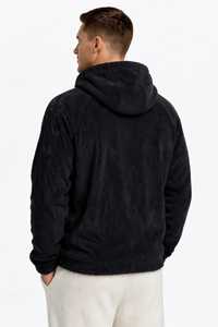 Men's Black Half Zip Hoodie Raglan Sleeve <b>Fleece</b> <b>Sweatshirt</b> Casual Oversized Fit Pullover Silk Screen Printing <b>Lined</b> Heavyweight - Product Image 4