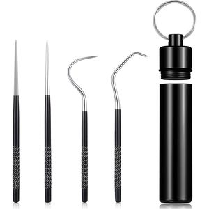 Set di Stuzzicadenti Portatili in Titanio, Riutilizzabili, in Acciaio Inossidabile con Porta Stuzzicadenti per Picnic e Campeggio - Product Image 3