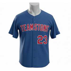 Camisetas de Béisbol Personalizadas al por Mayor, Impresión por Sublimación, 100% Poliéster, Malla Transpirable, Cuello en V, Manga Corta, Uniformes Deportivos Unisex - Product Image 1