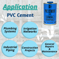Colle liquide en PVC durable à usage général, séchage rapide, résistante au gel, pour l'assemblage de tuyaux rigides en PVC, construction certifiée SGS