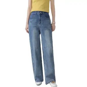 Jeans Casuales de Cintura Media para Mujer, Estilo Vintage, Corte Recto y Holgado, Marca Autumn Crystal - Product Image 1