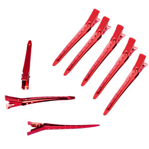 Pinzas de Metal para el Cabello de Grado Quirúrgico, Pinzas de Aluminio para Salón de Belleza y Hogar, Pinzas de Metal Plateadas para el Cabello para Niñas - Product Image 1