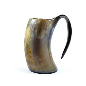 Best Quality Large Handmade Natural Horn Drinking Mug Customized Design Smooth Polished Finish for Beer Party Use Best Price - Product Image 1