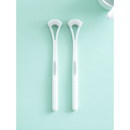 Daiso Korea Beauty Line 2 шт. щетка и скребок для чистки языка