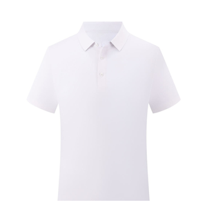 High Quality Solid Knitted 220 Gsm Cotton Men Casual <b>Shirt</b> Embroidery Logo Short Sleeve Anti-pilling for Company Office Uniform - Product Image 2