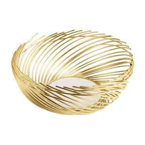 Cuenco para servir de diseño creativo, cuencos decorativos de Color dorado, cuencos de Metal para servir utensilios de cocina, cuencos decorativos modernos de forma redonda - Product Image 3