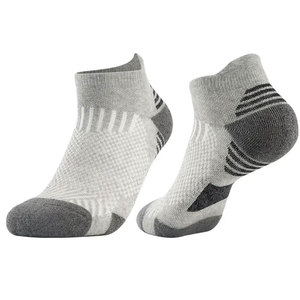 Anti-Slip Ankle <b>Socks</b> for Running Geometric Pattern Navy Blue and White Knitted Sport <b>Socks</b> for Adults Summer Use - Product Image 3