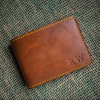 Dompet Koin Multifungsi Kulit Asli Vintage Pria Baru dari Pabrik, Tahan Air, Bukaan Terbuka, Dapat Dikustomisasi LW-0228