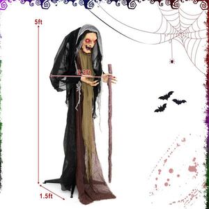Decorazione per Halloween a forma di strega, costume festivo per interni ed esterni - Product Image 2