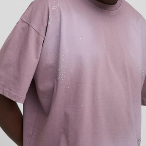 เสื้อยืดผู้ชายทรงปกติ ผ้าฝ้าย 100% เนื้อหนา สไตล์สตรีทแวร์ สีพื้น ล้างสีแบบแอซิดวอช เสื้อยืดสั่งทำพิเศษ ระบายอากาศได้ดี แขนสั้น ผลิตโดย BS - Product Image 4