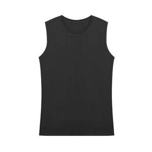 Logo personnalisé OEM 230g pur coton hommes haut sans manches grande taille décontracté sport fitness GYM gilet en gros en vrac col rond débardeur - Product Image 6