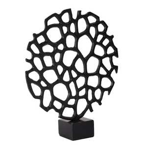 Jaffs Exports Modern Abstract Aluminum Sculpture Irregular Geometric Design Handmade Artistic Eco-Friendly Tabletop <b>Decor</b> Living - Product Image 4
