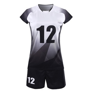 Uniforme de voleibol para niñas y mujeres con malla de red, diseño de ribetes personalizado, conjunto de cuello para uniforme femenino con marca - Product Image 4
