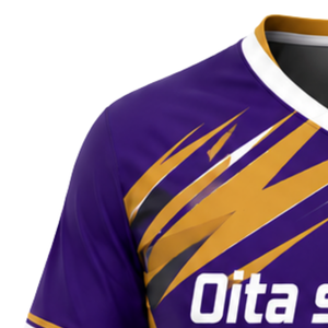 Customized Purple White Gold Sublimated Volleyball Jersey Short Sleeve Team Sports Clothing Match Training Performance Shirt - Product Image 3